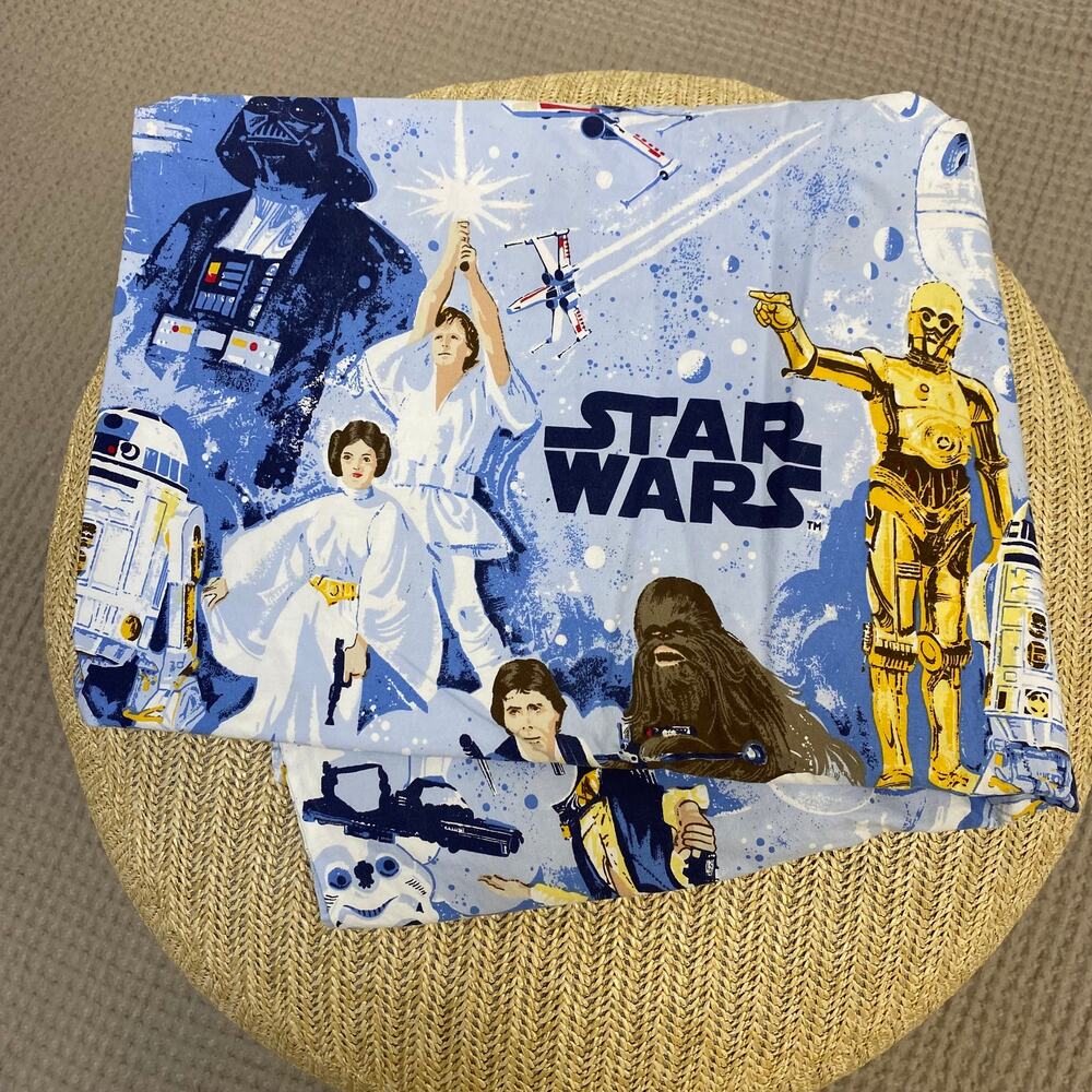 Pottery Barn Kids PBK  Star Wars Sheet Twin Flat New Hope EUC Craft Decor